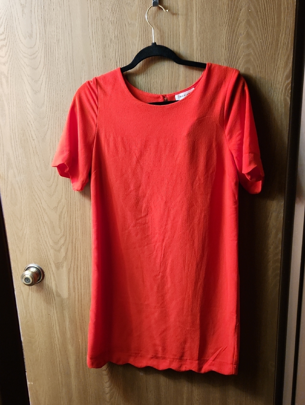 T.J.Maxx Bright Red Short Sleeve Crewneck Tunic